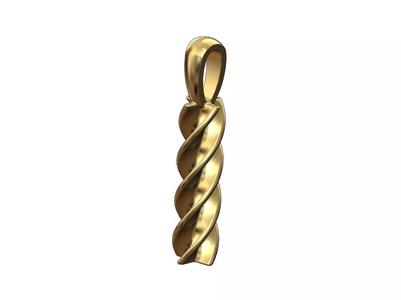 Fusilli pasta pendant with bail