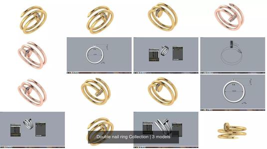 Double nail ring Collection