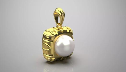 gold pearl pendant pp0017