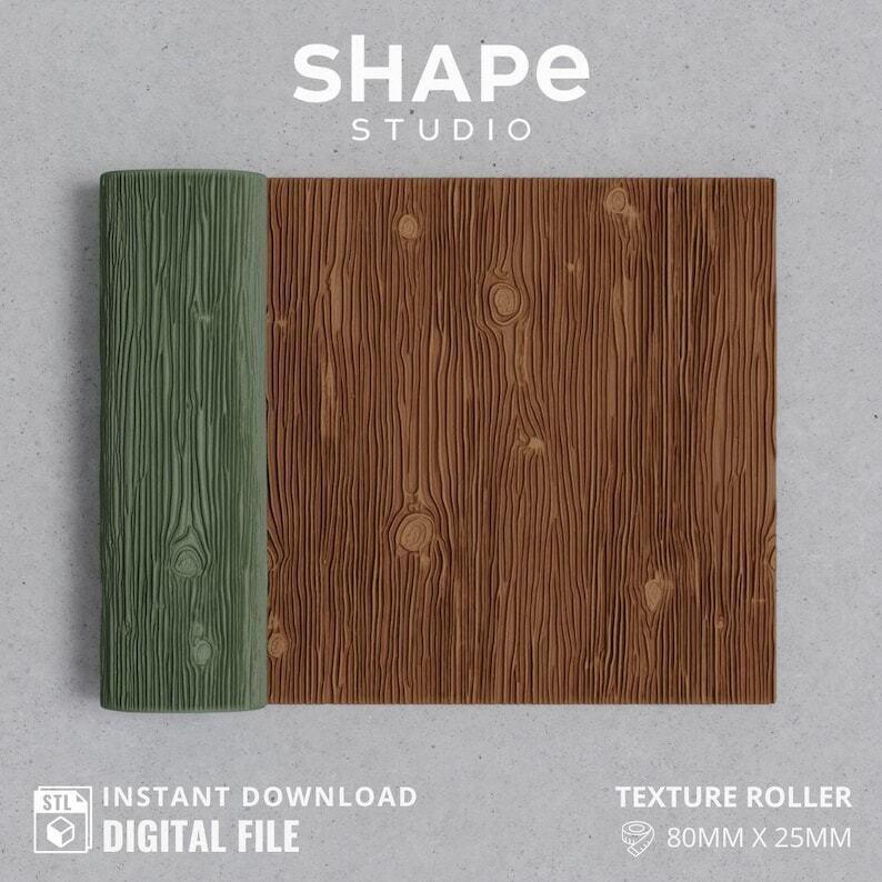 Wood Texture | Polymer Clay Seamless Texture Roller | Digital STL file