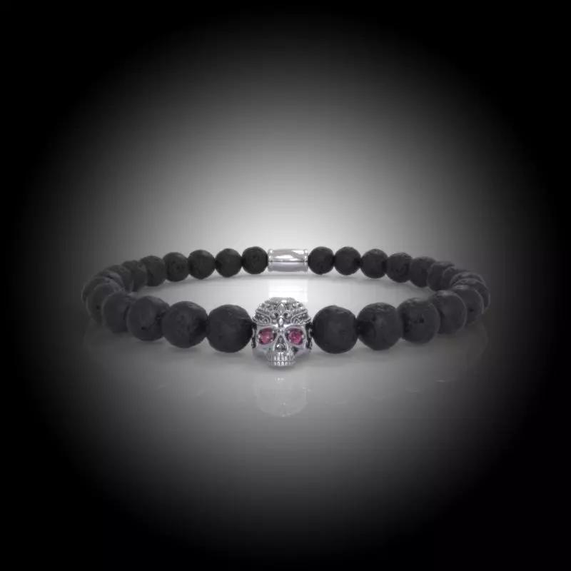 Stylish Skull Beads Bracelet -Firenze Collection- Skull - Spacer