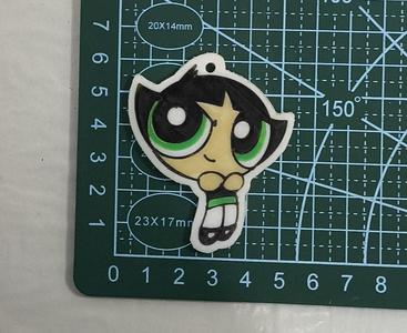 Multicolored "Buttercup" keychain