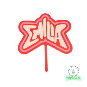 Emilia M Cake Topper