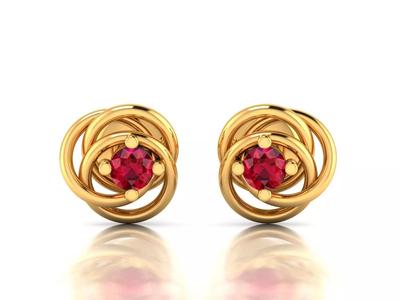 Women Earrings 3dm STL FBX OBJ Render Details