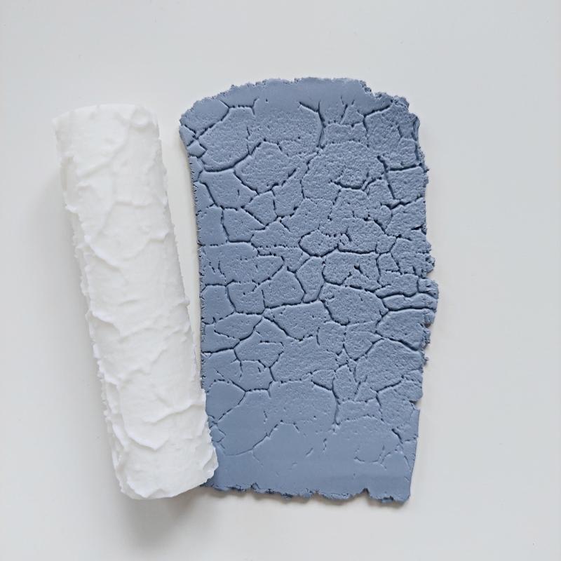 Cracked wall texture roller for polymer clay