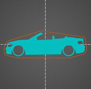 BMW E88 Cabriolet key silhouette
