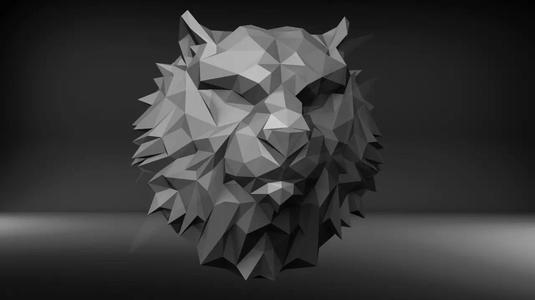 Low Poly Tiger Bust