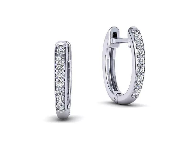 Hoop Earrings Diamond earrings 3dmodel