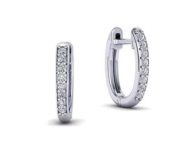 Hoop Earrings Diamond earrings 3dmodel