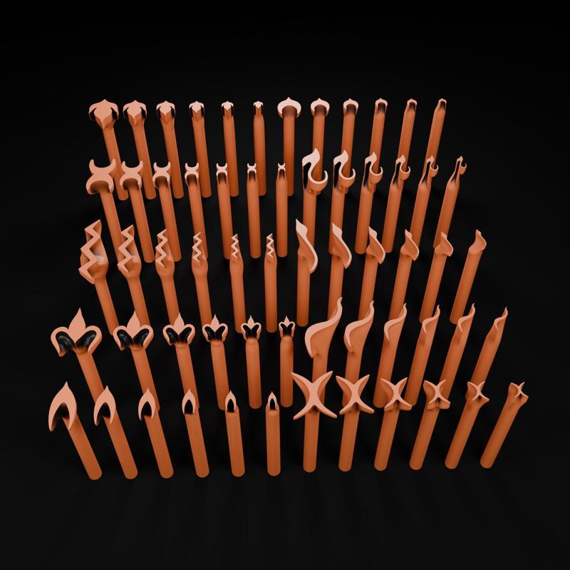 Megapack of Pointillism Tools Part 2 - 61 Parts / 10 Different Shapes