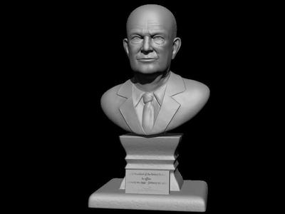 Dwight David Eisenhower Bust Model