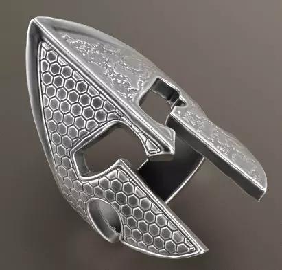 Gladiator ring Silver Gold  Print