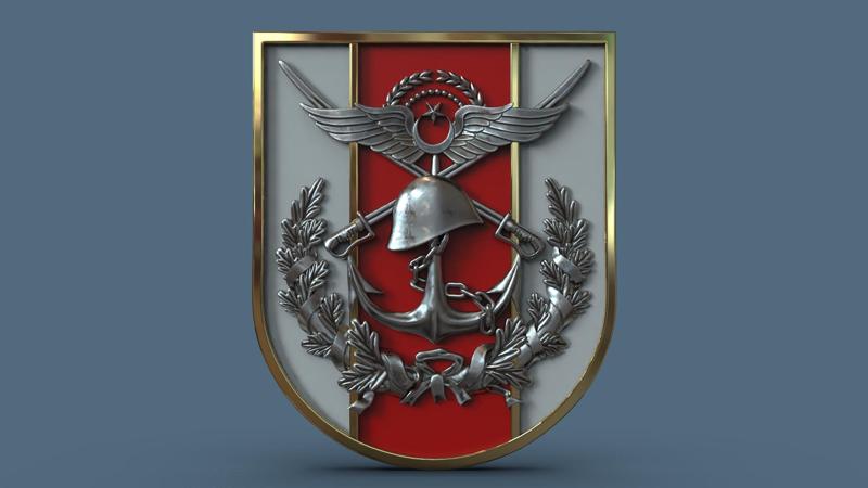 General Staff of the Turkish Armed Forces Logo 3D Model