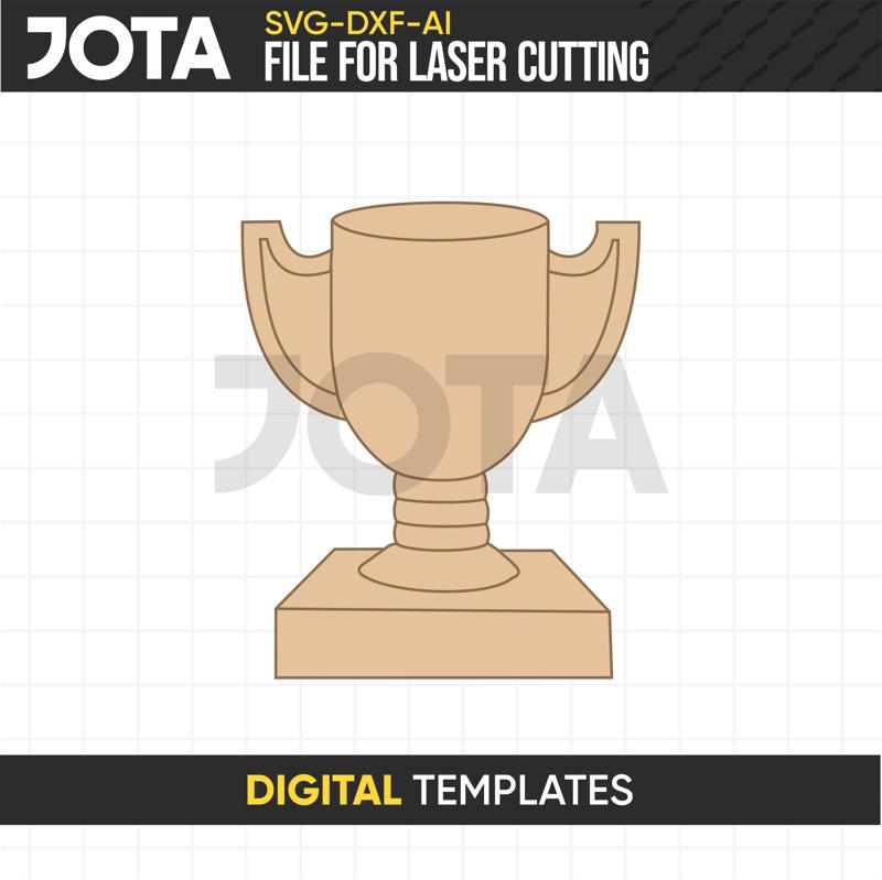 Trophy Silhouette for Laser Cutting - Decorative MDF Design