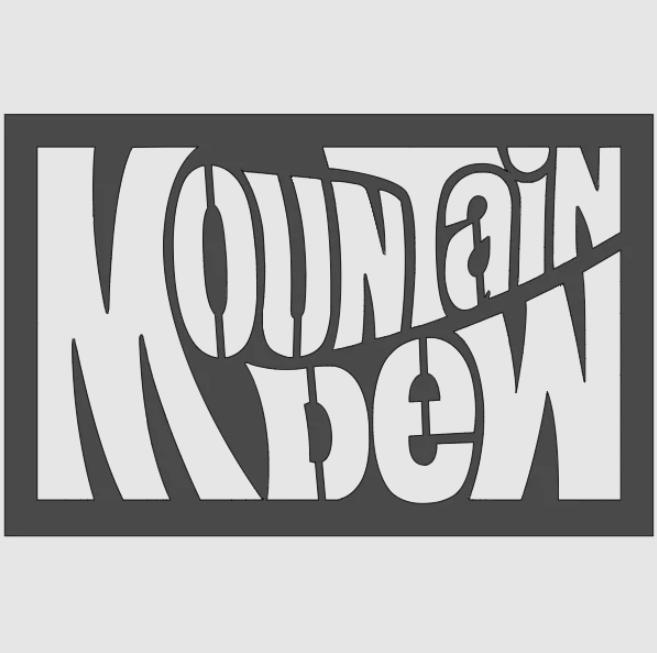 mountain dew tile sign
