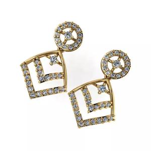 light Wight white gold diamond Earring-Nk-56ER