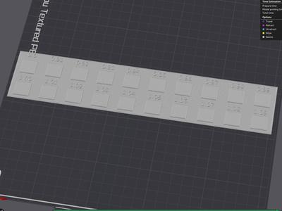 Top surface calibration