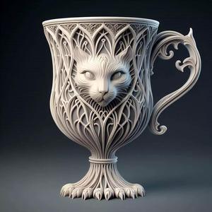 Gothic Cat Chalice Mug