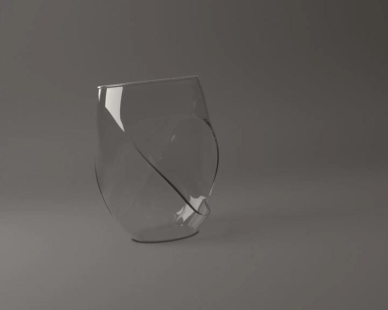 GLASSWARE---Alcohol Thumbprint Glass