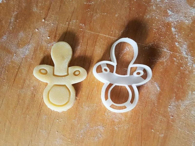 Baby pacifier cookie cutter