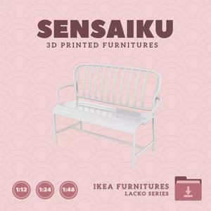 LACKO Loveseat Outdoor Lounge Chair for Dollhouse IKEA 3D Print