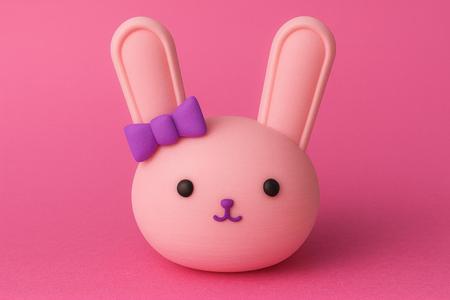 Cute Bunny Head with Bow