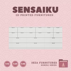 NORDLI Drawer Combo 14 for Miniature Dollhouse - IKEA 3D Print