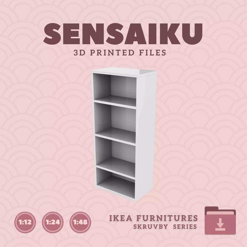 SKRUVBY Bookcase  for Miniature Dollhouse - IKEA - 3D Print