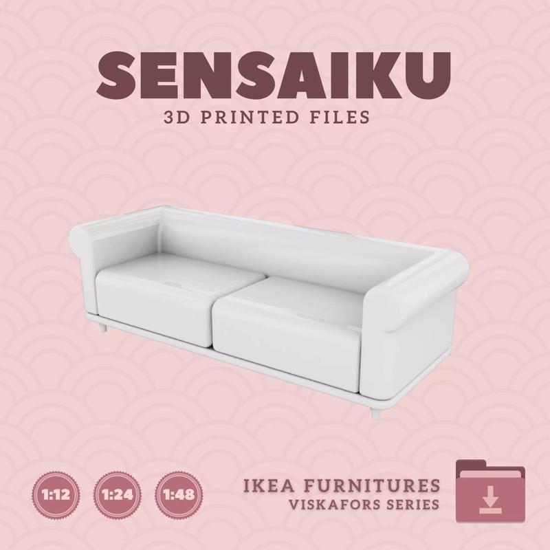 VISKAFORS Sofa for Miniature Dollhouse - IKEA - 3D Print