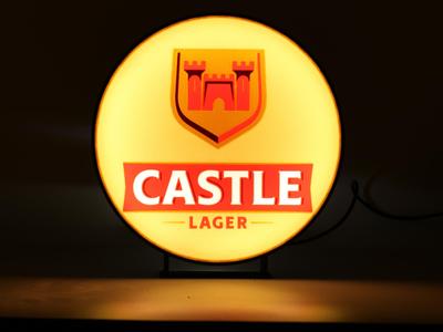 Castle Lager Beer Logo LED Lamp Light Box