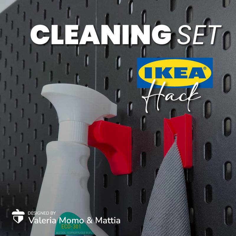 ✨ IKEA Skadis Hack – Cleaning Set Holder! 🧼🛠️