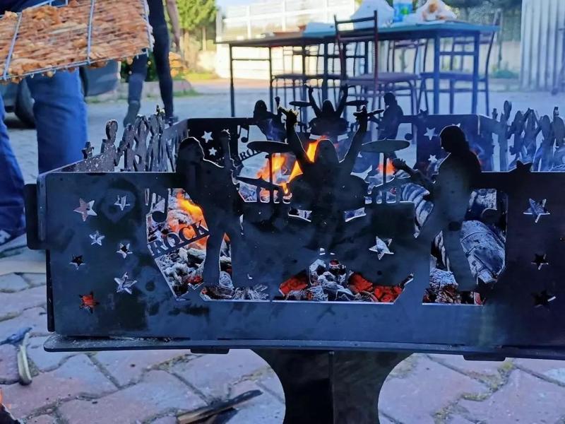 Fire pit  Music dance Dxf for Cnc Laser cutting Step format 3d