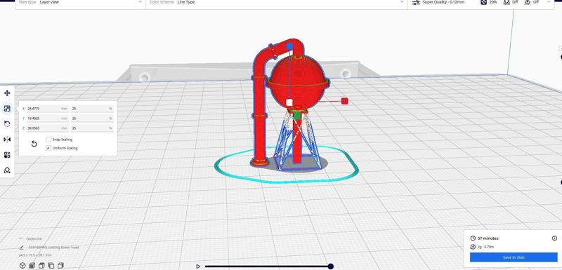 Cooling tower head/cooling water tower/cooling water head