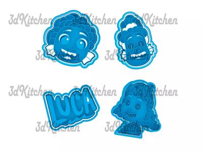 Luca Cookie cutters STL files 3D print model