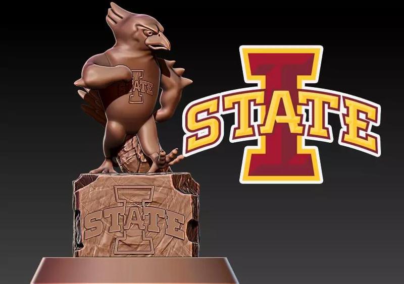IOWA STATE CYCLONES FOOTBALL MASCOT STATUE DESTOP - 3D PRINT