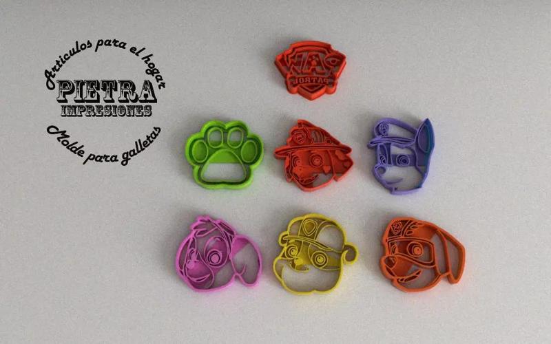 MOLDE CORTANTE PARA GALLETAS FONDANT PAW PATROL