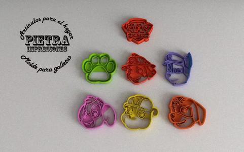 MOLDE CORTANTE PARA GALLETAS FONDANT PAW PATROL