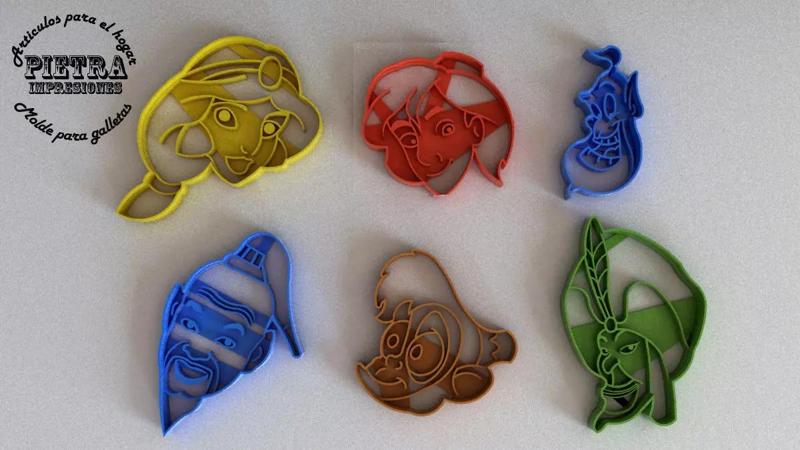 Molde Cortante para Galletas Fondant  Aladdin Disney