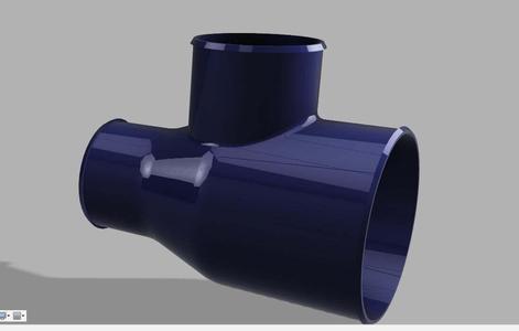 Ventilation T-fitting D125 to D80