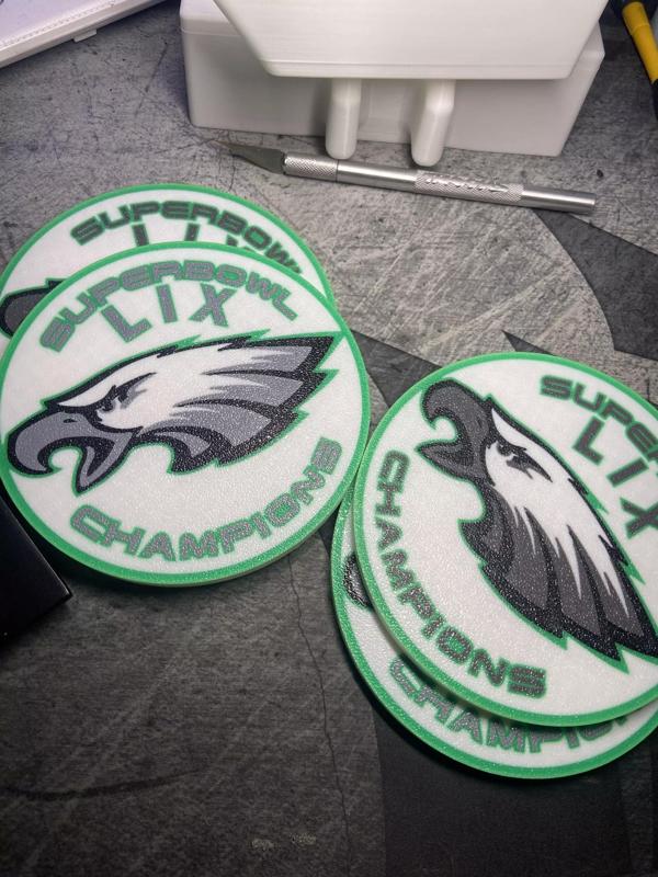 Superbowl LIX 59 Philadelphia Eagles Coaster MULTICOLOR