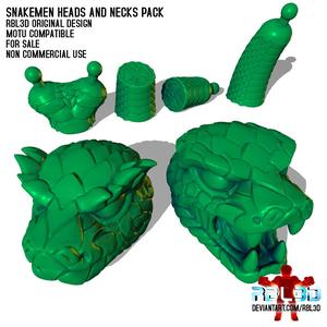 Snakemen heads and necks pack (Motu compatible)