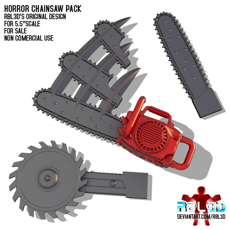 Horror Chainsaw pack  (Motu Origins compatible)