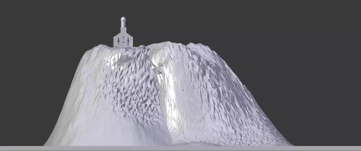 Mountain house model 3D