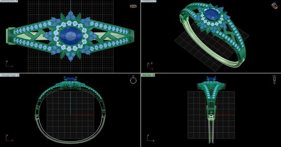 3D digital Bengal bracelet stl model