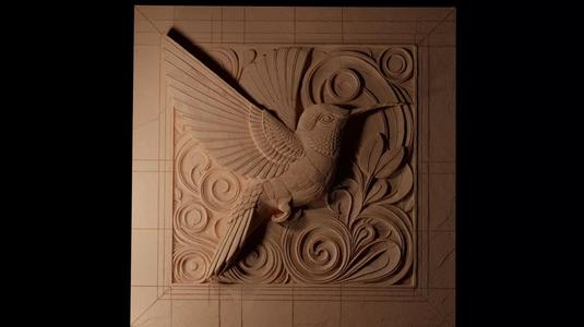 Hummingbird CNC 3d Print High Relief Sand Casting