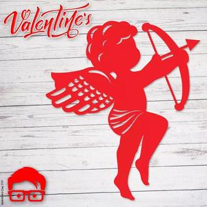 Valentines Day Cupid with arrow ornament gift by AM-MEDIA
