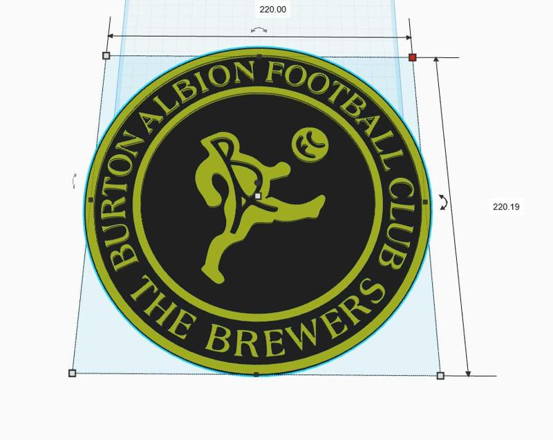 Burton Albion F.C. Wall Plaque - Keyhole in back for screw mount