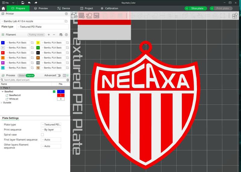 Liga MX Necaxa keychain badge color printable