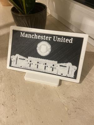 Manchester United stadium outline with frame