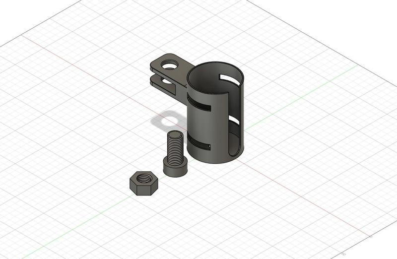 Can table holder with screw and nut
